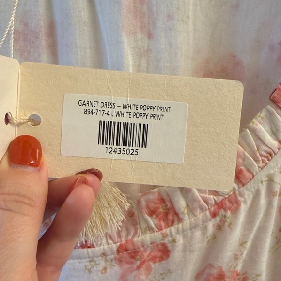 NWT Doen Garnet Dress in White Poppy Print - Picture 3 of 8